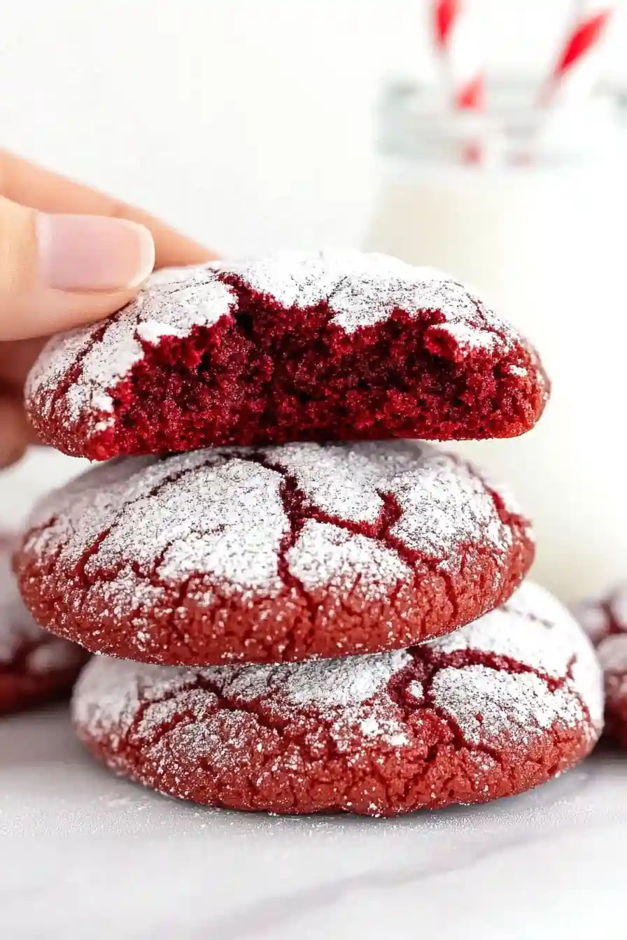 Festive Red Velvet Cake Mix Cookies