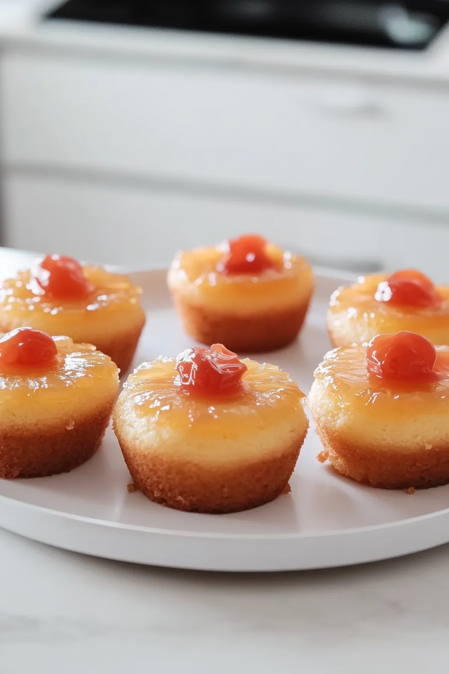Juicy Mini Pineapple Upside Down Cheesecakes