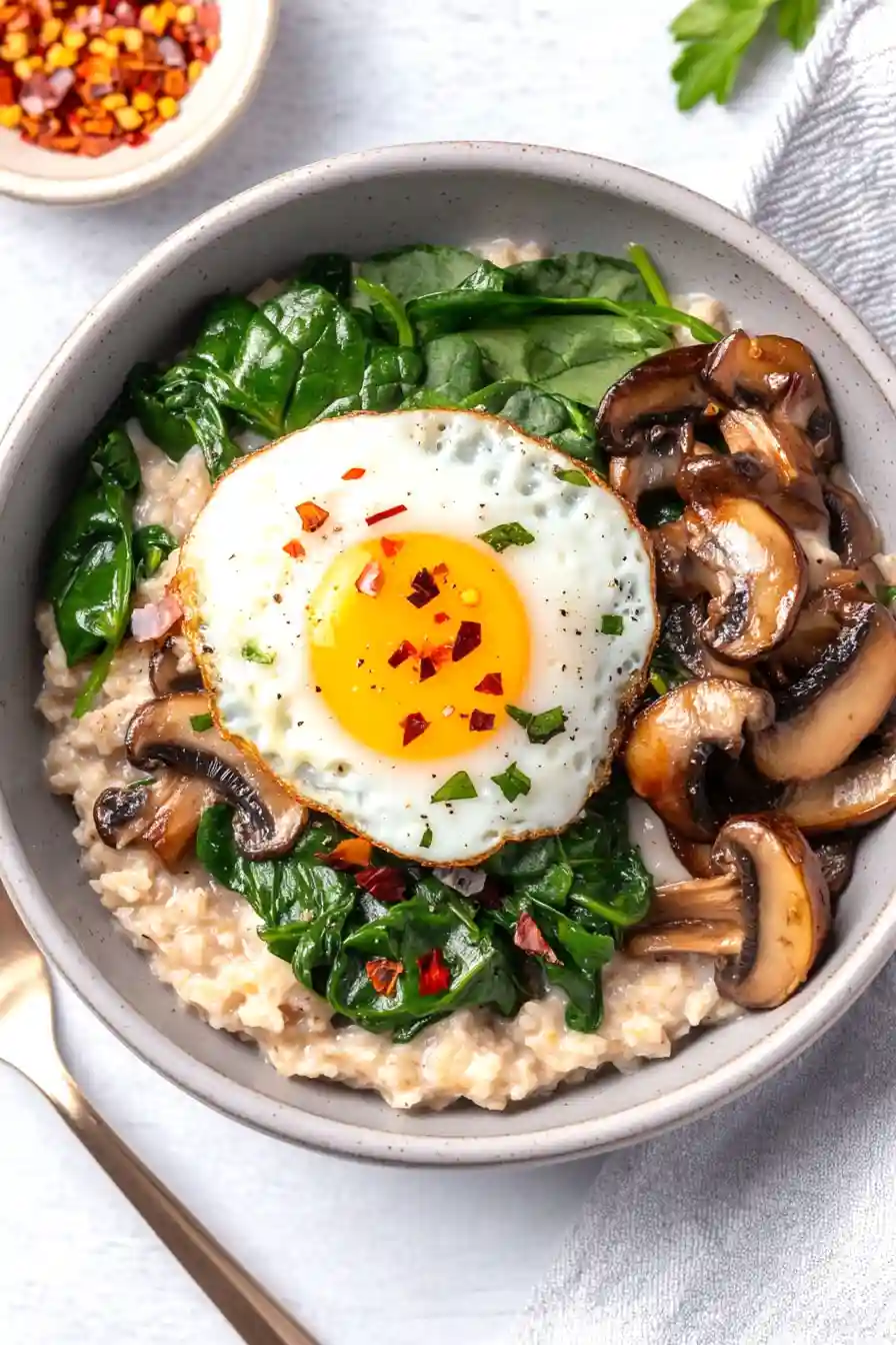 Quick Breakfast Oatmeal with Egg