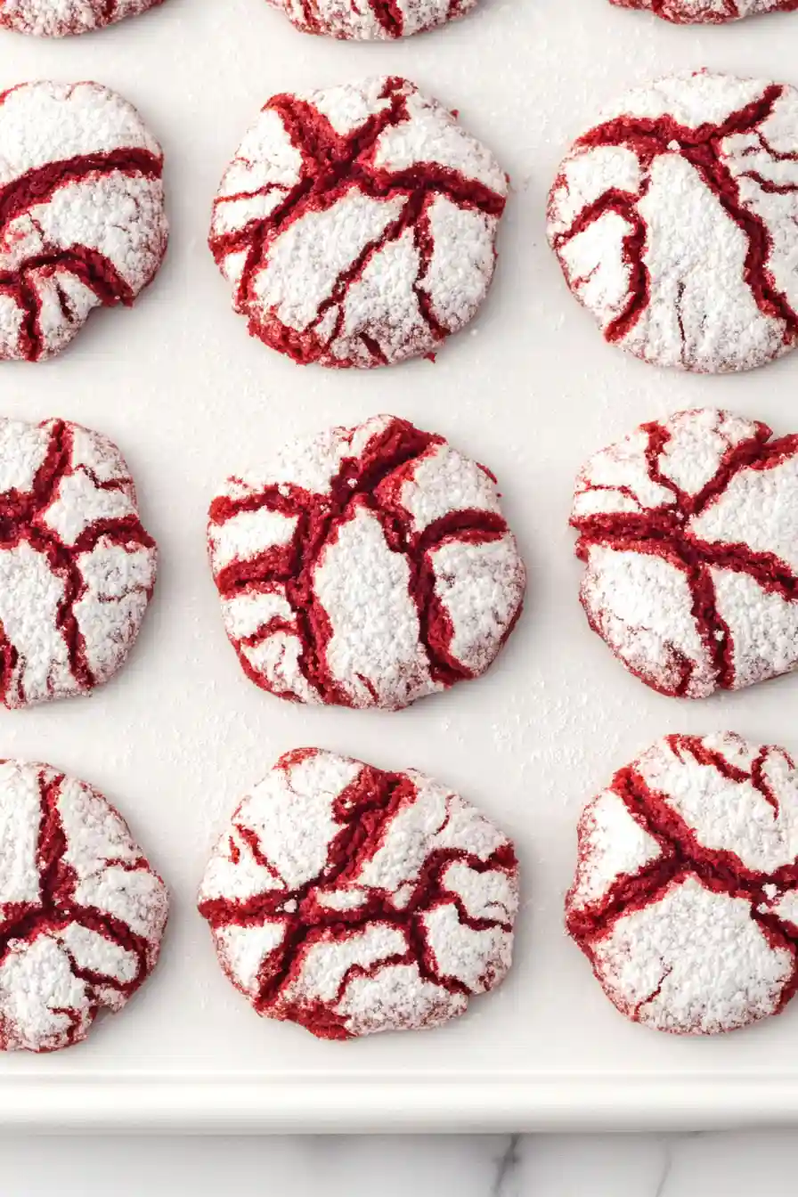 Festive Red Velvet Cake Mix Cookies