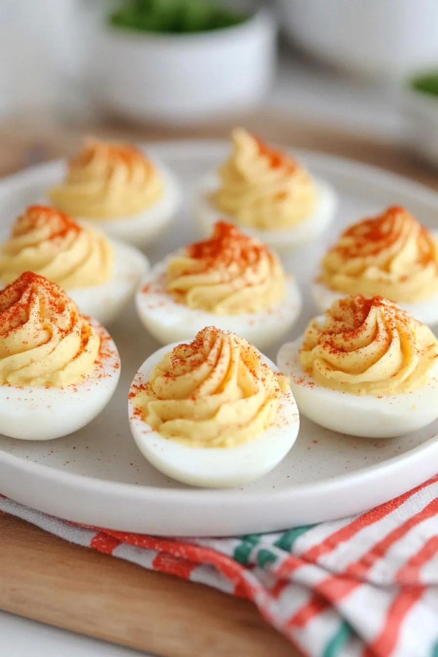 Healthy Deviled Eggs with Ground Mustard