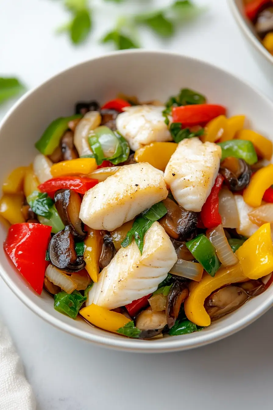 Healthy Fish and Vegetable Stir Fry