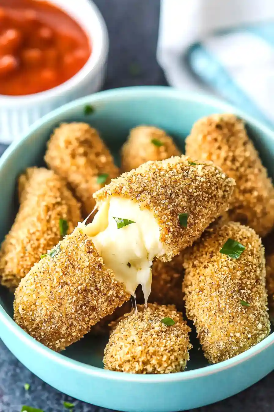 Crispy Baked Mozzarella Sticks Recipe