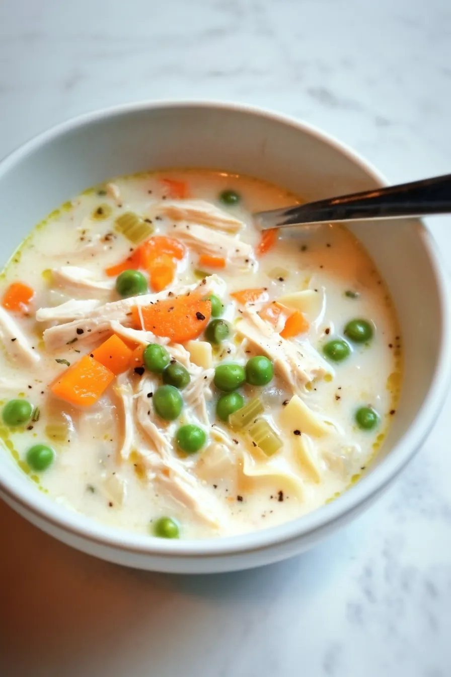 Warm Roasted Chicken Noodle Soup