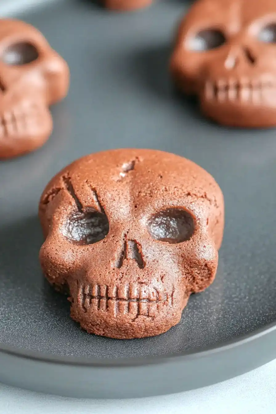 Quick Chocolate Lava Skull Cakes