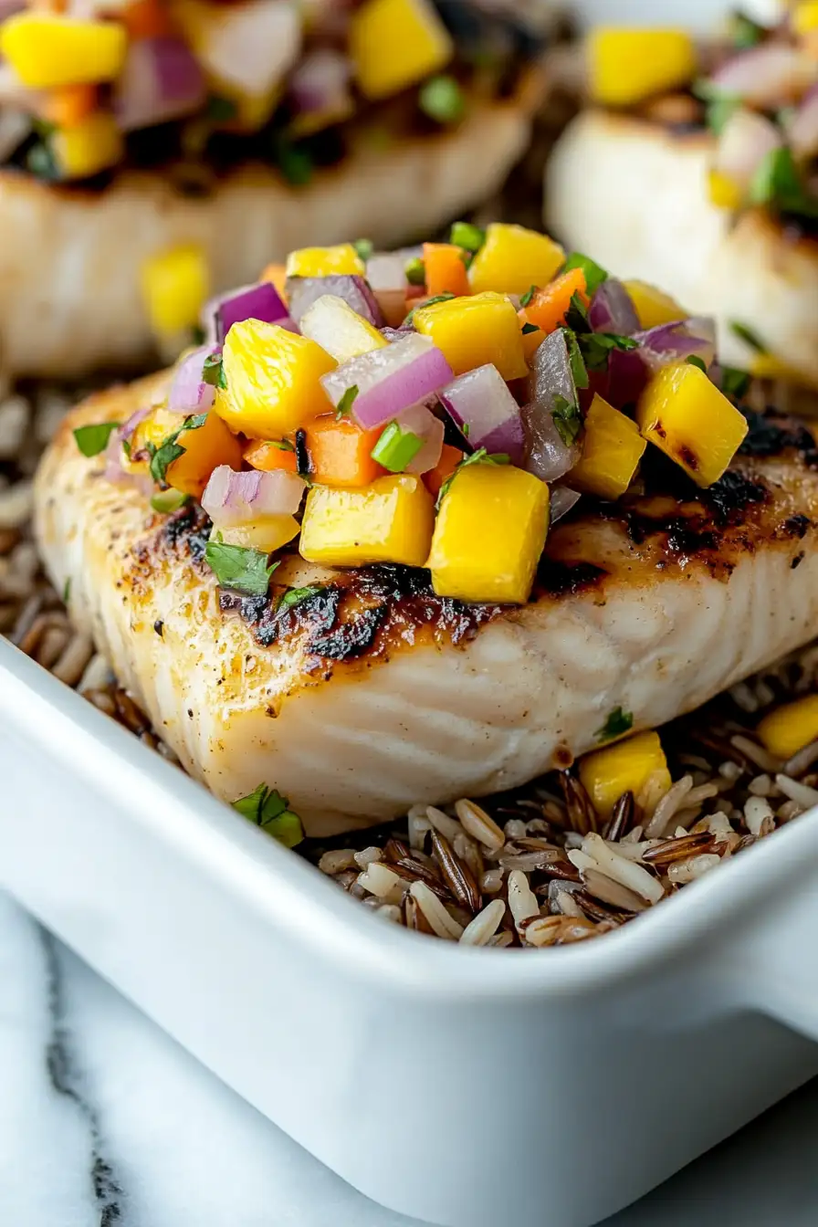 Healthy Swordfish with Mango Salsa