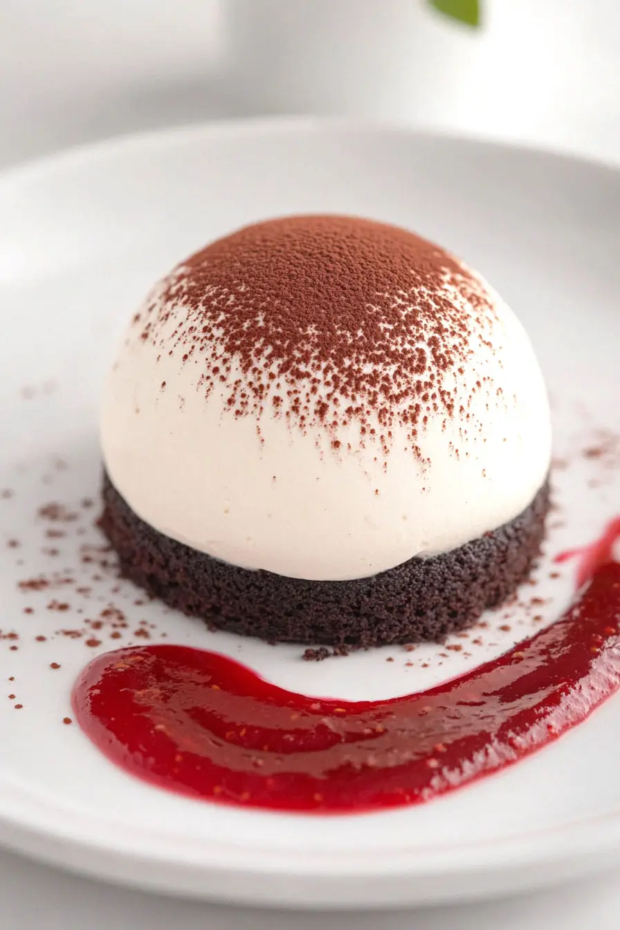 Elegant White Chocolate Mousse Dome