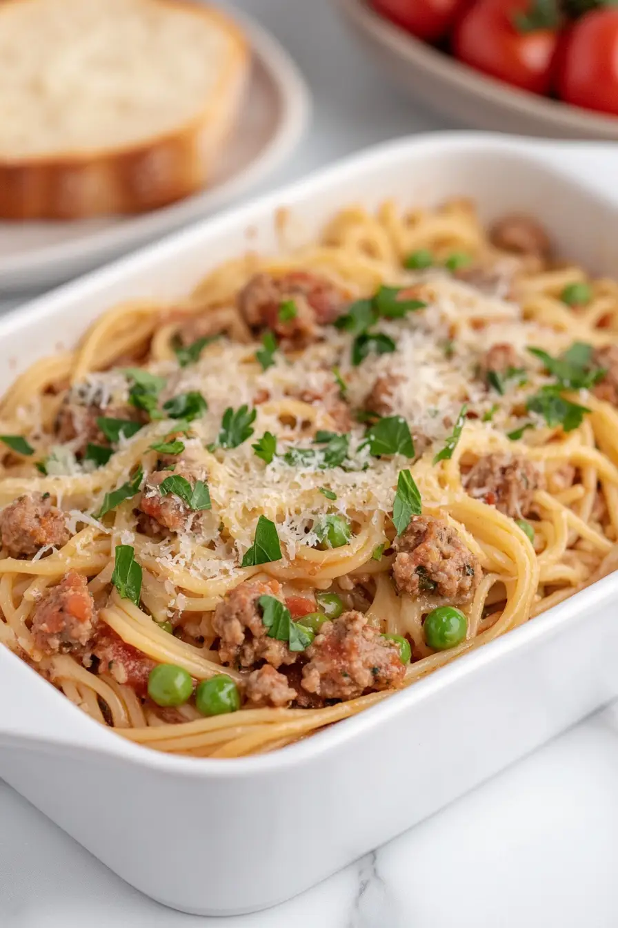 One-Pot Pork Sausage Spaghetti