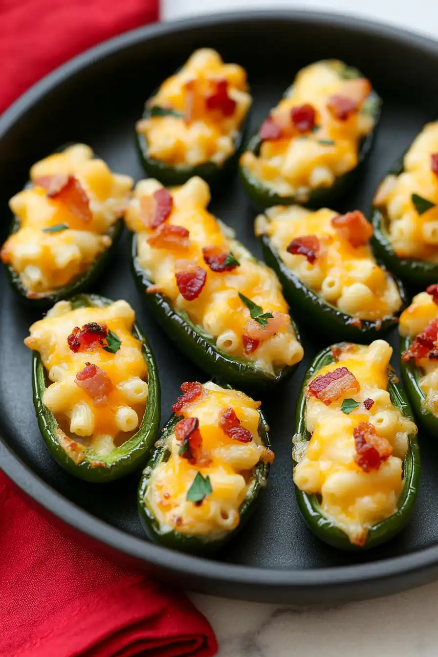 Baked Jalapeno Popper Mac and Cheese Bites