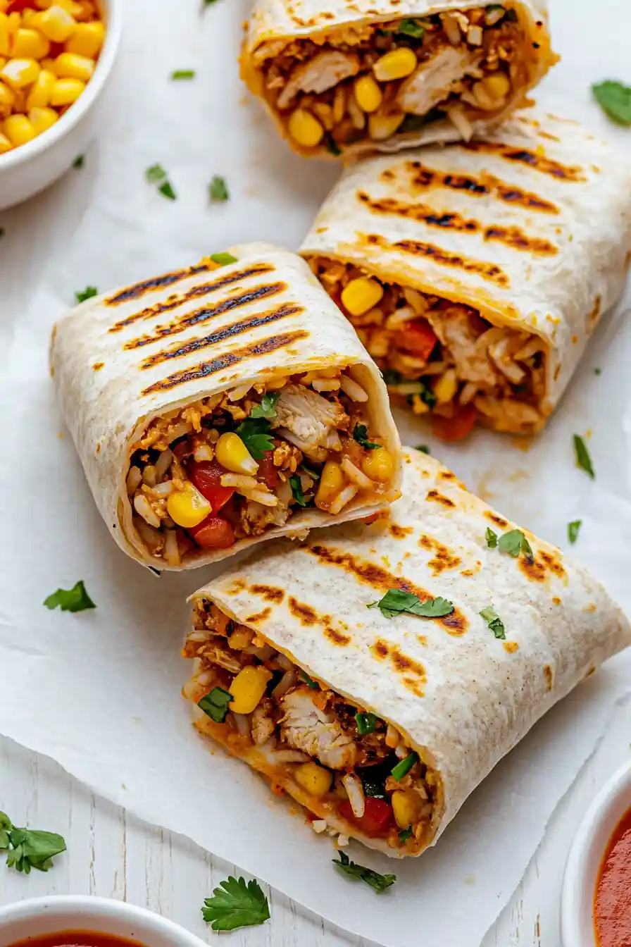 Quick Chicken Burritos