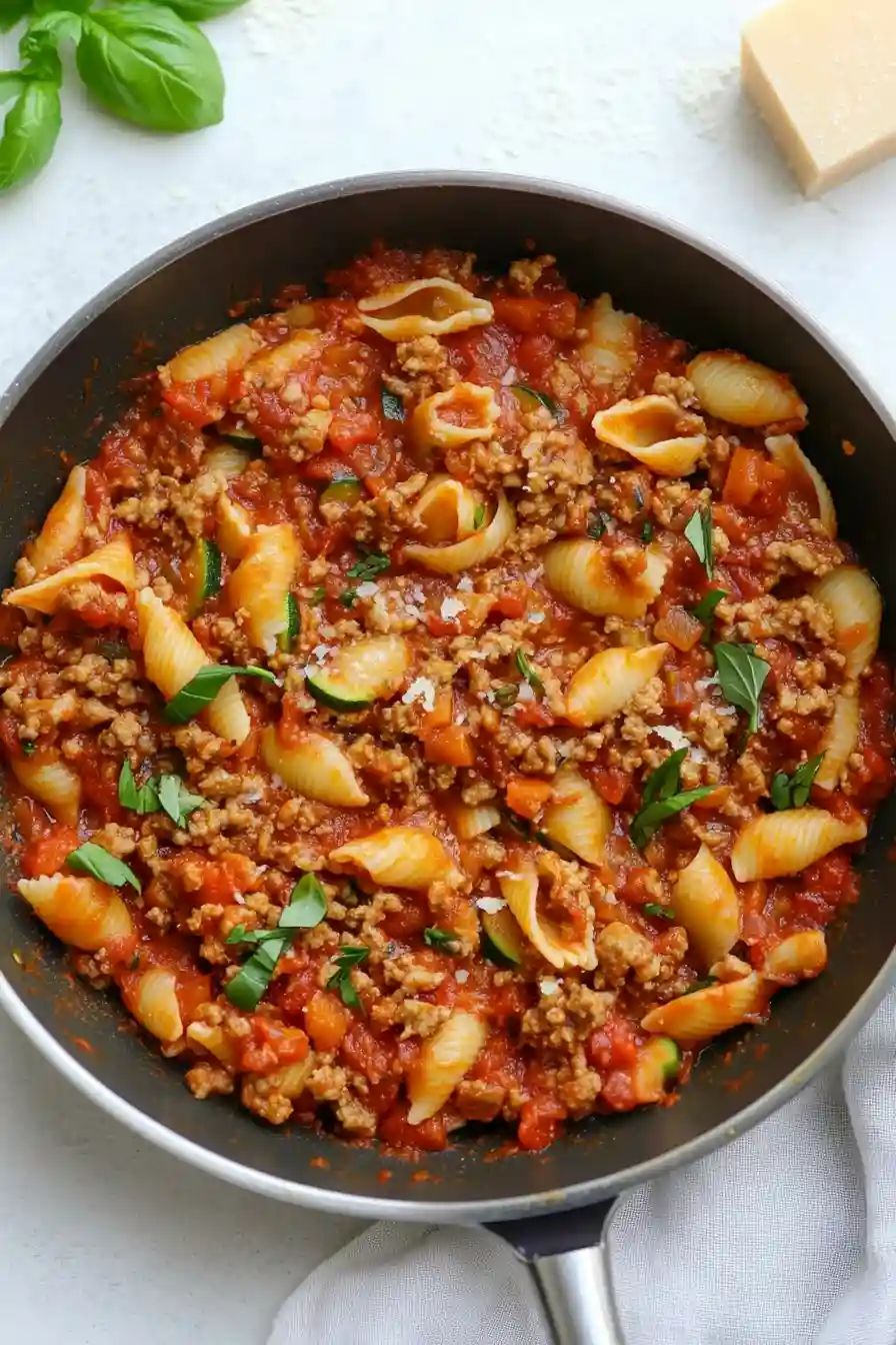 Flavorful Healthy Ground Turkey Pasta