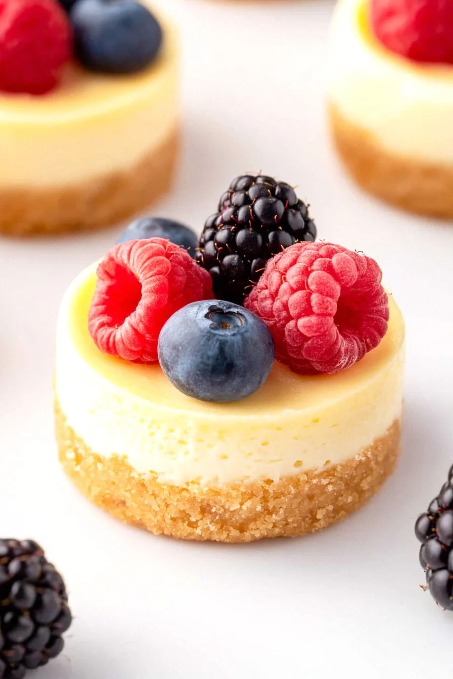 No-Bake Mini Cheesecakes with Graham Cracker Crust