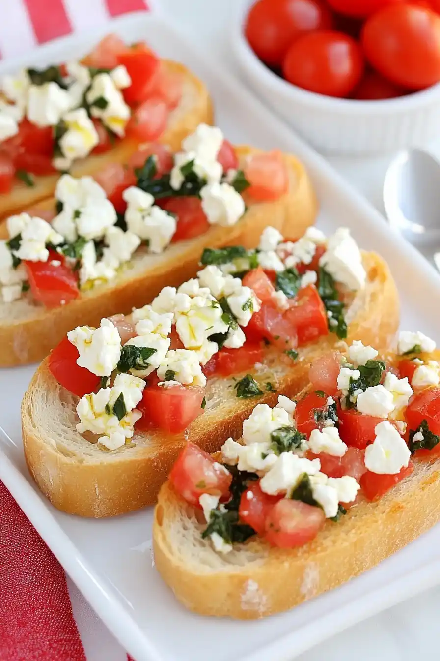 Simple Feta Bruschetta Delight