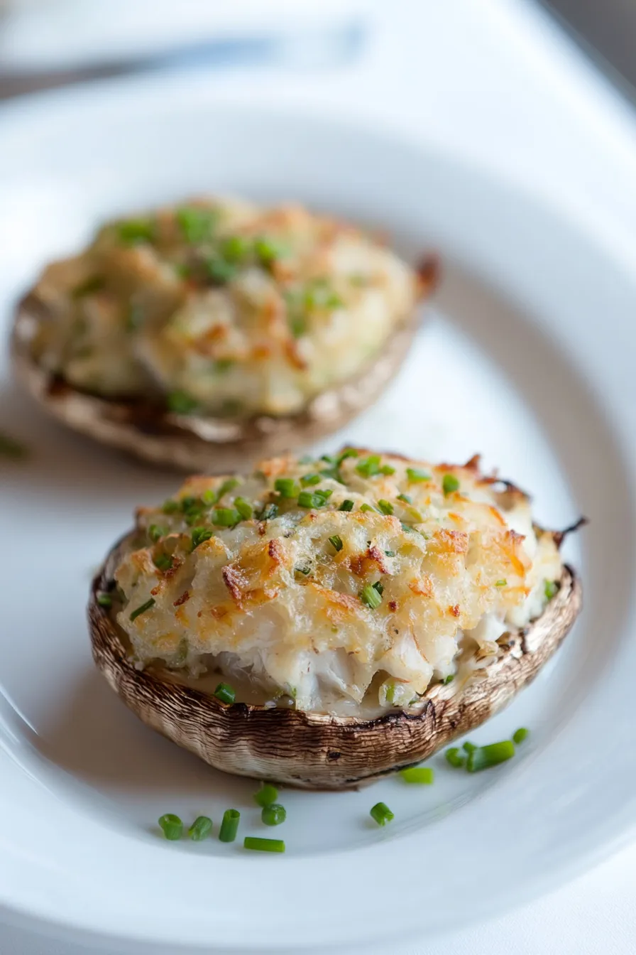 Quick Crab Stuffed Mushrooms with Cream Cheese