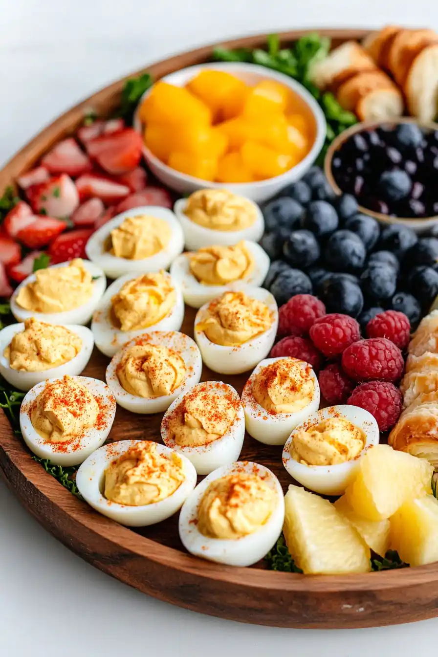 Delicious Deviled Eggs Charcuterie Board