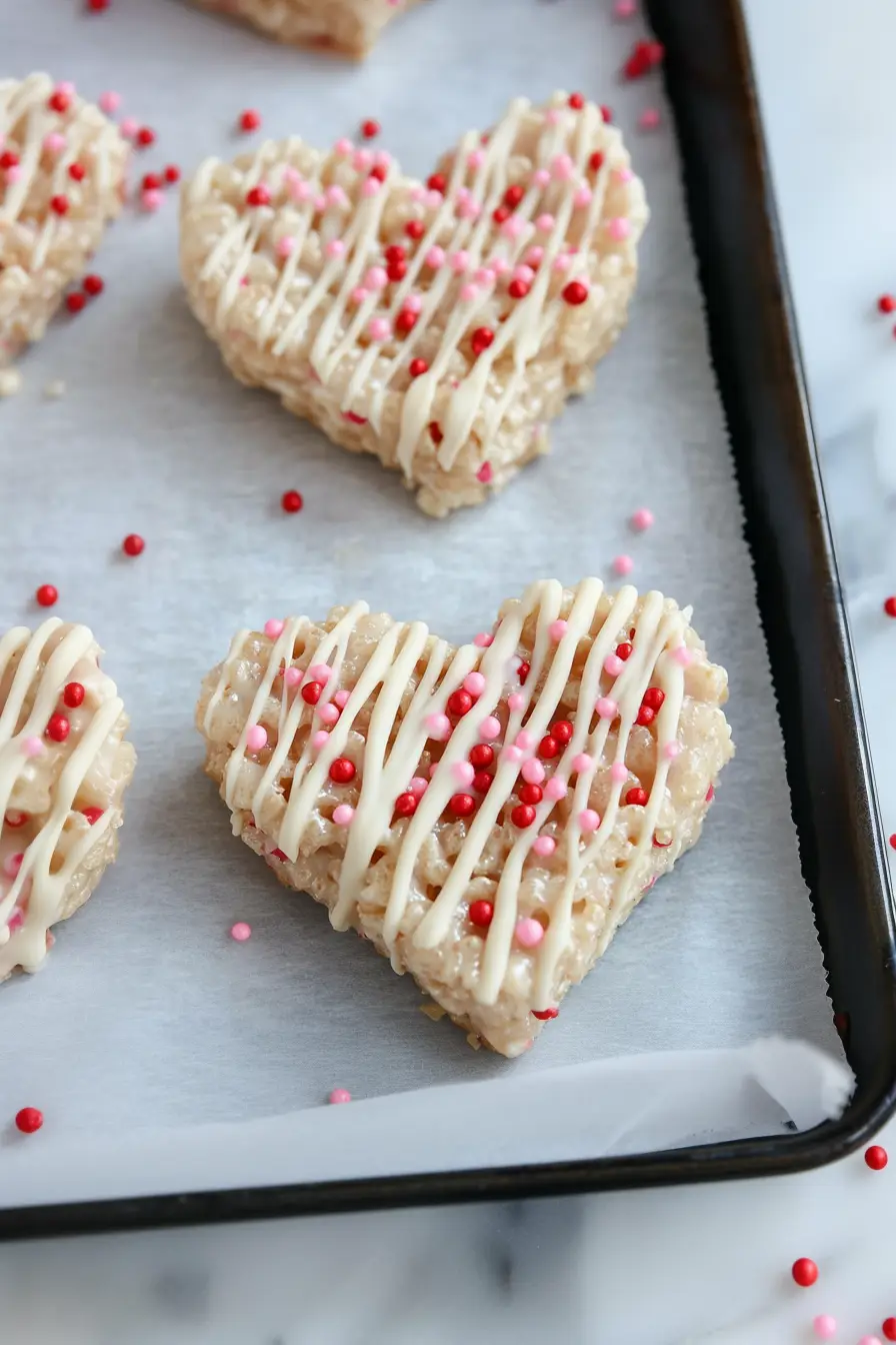 Easy Rice Krispie Valentine Hearts