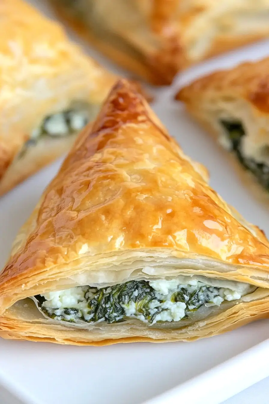 Flaky Spinach Feta Puff Pastry