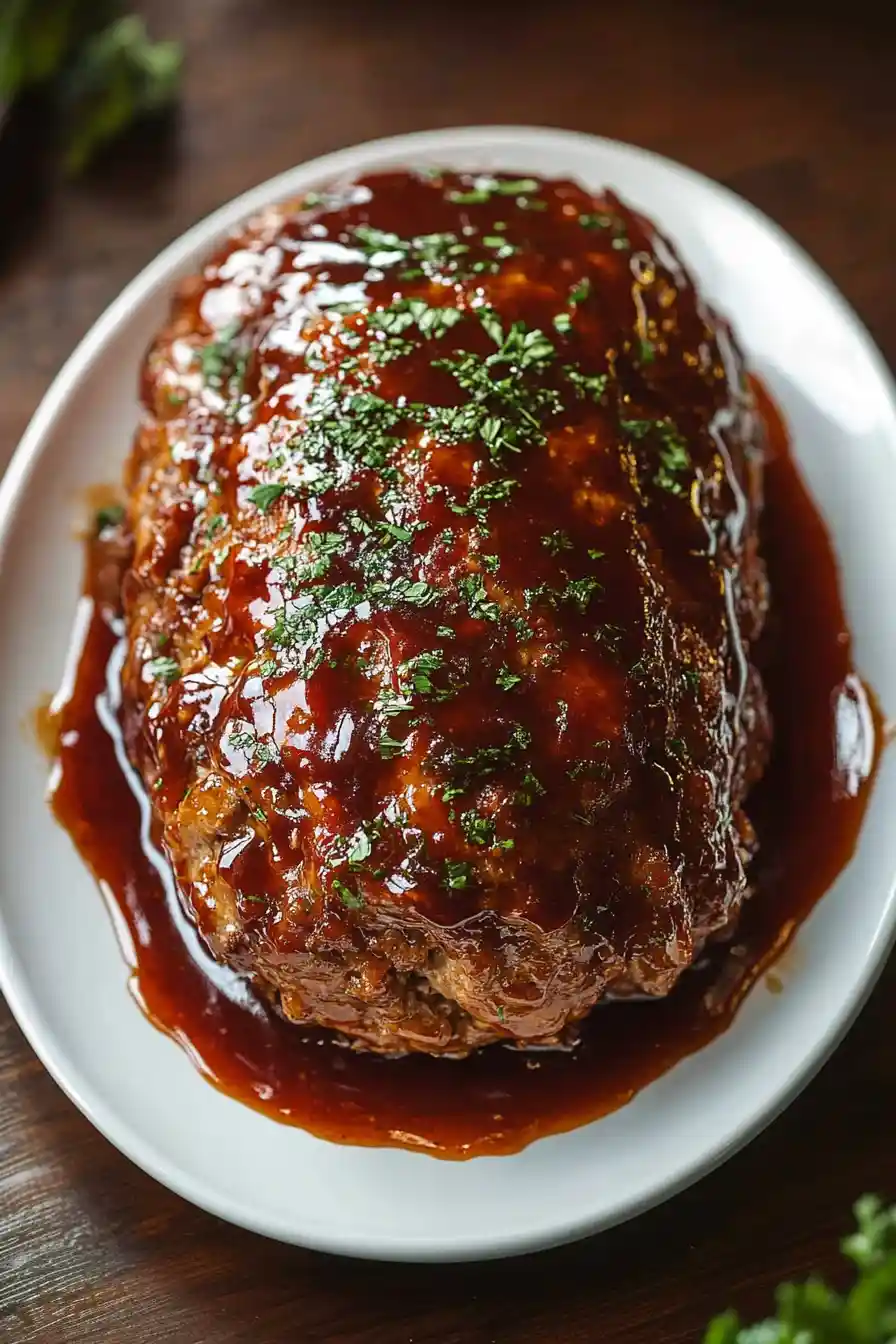 Juicy Meatloaf with Jelly Glaze