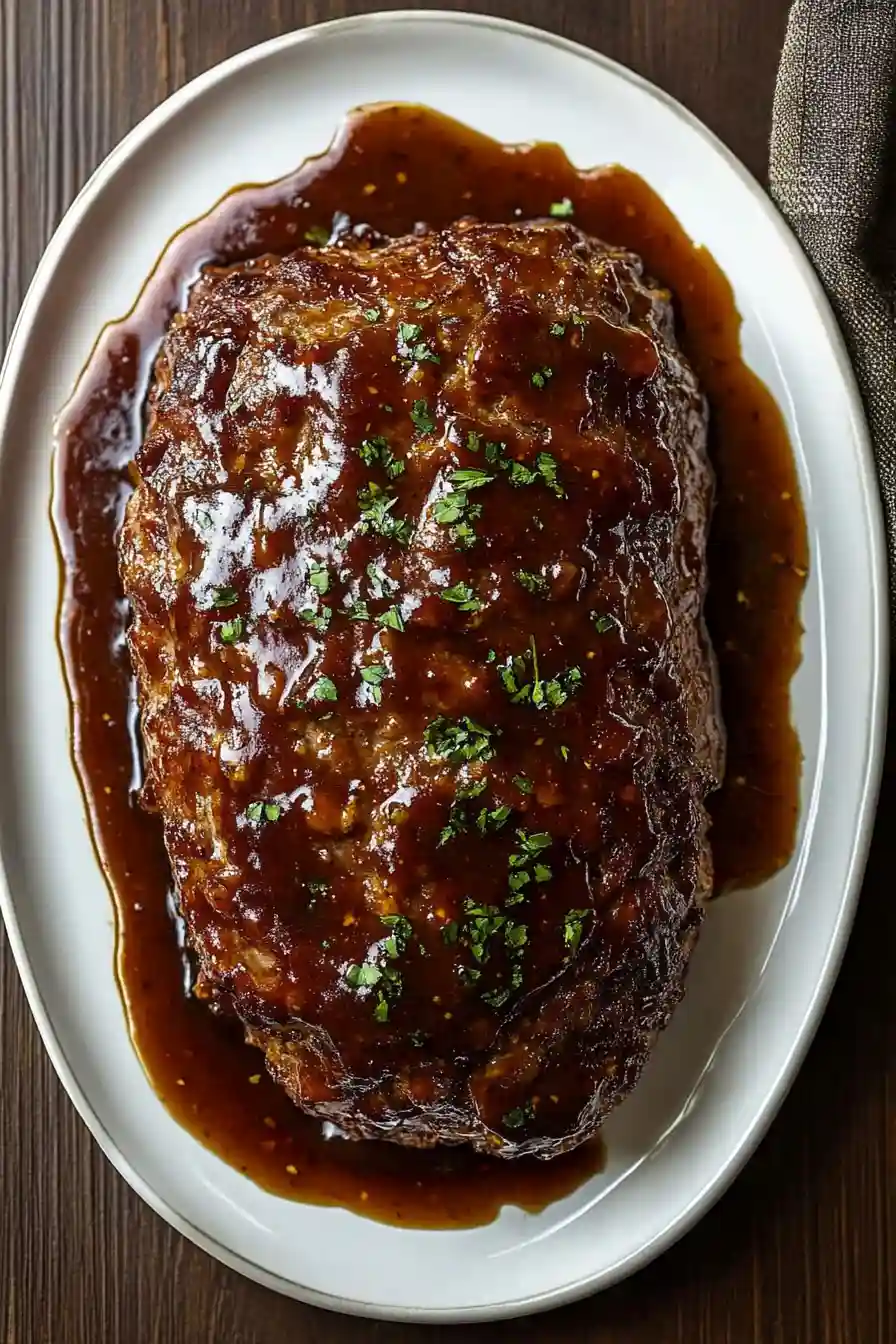 Juicy Meatloaf with Jelly Glaze