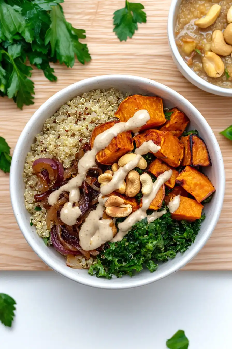 Best Quinoa Bowl with Tahini Dressing