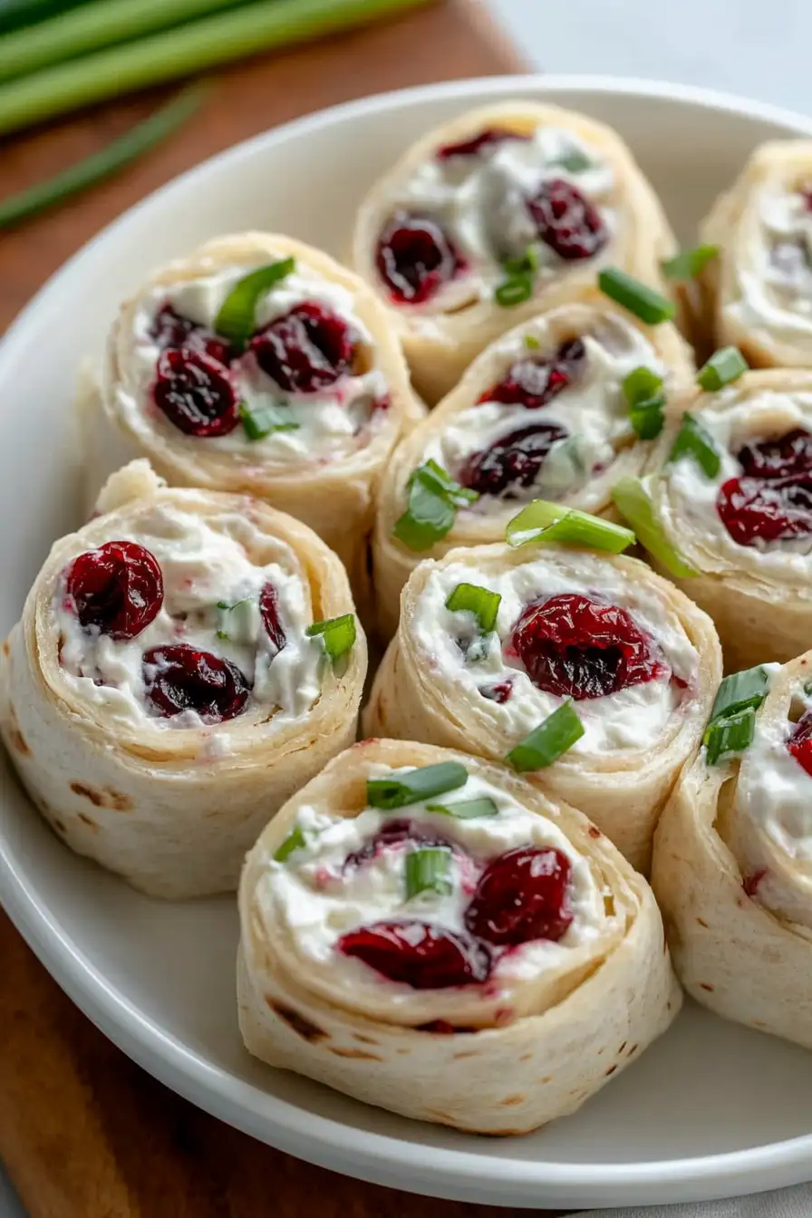 Healthy Cranberry Tortilla Roll Ups