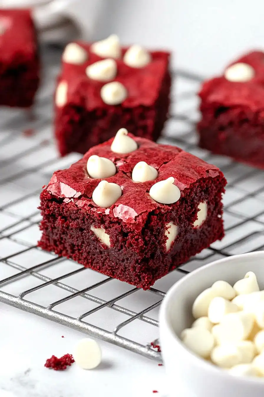 Delicious Red Velvet Cake Mix Brownies