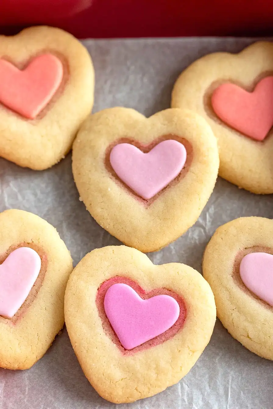 Cute Double Heart Shaped Sugar Cookies