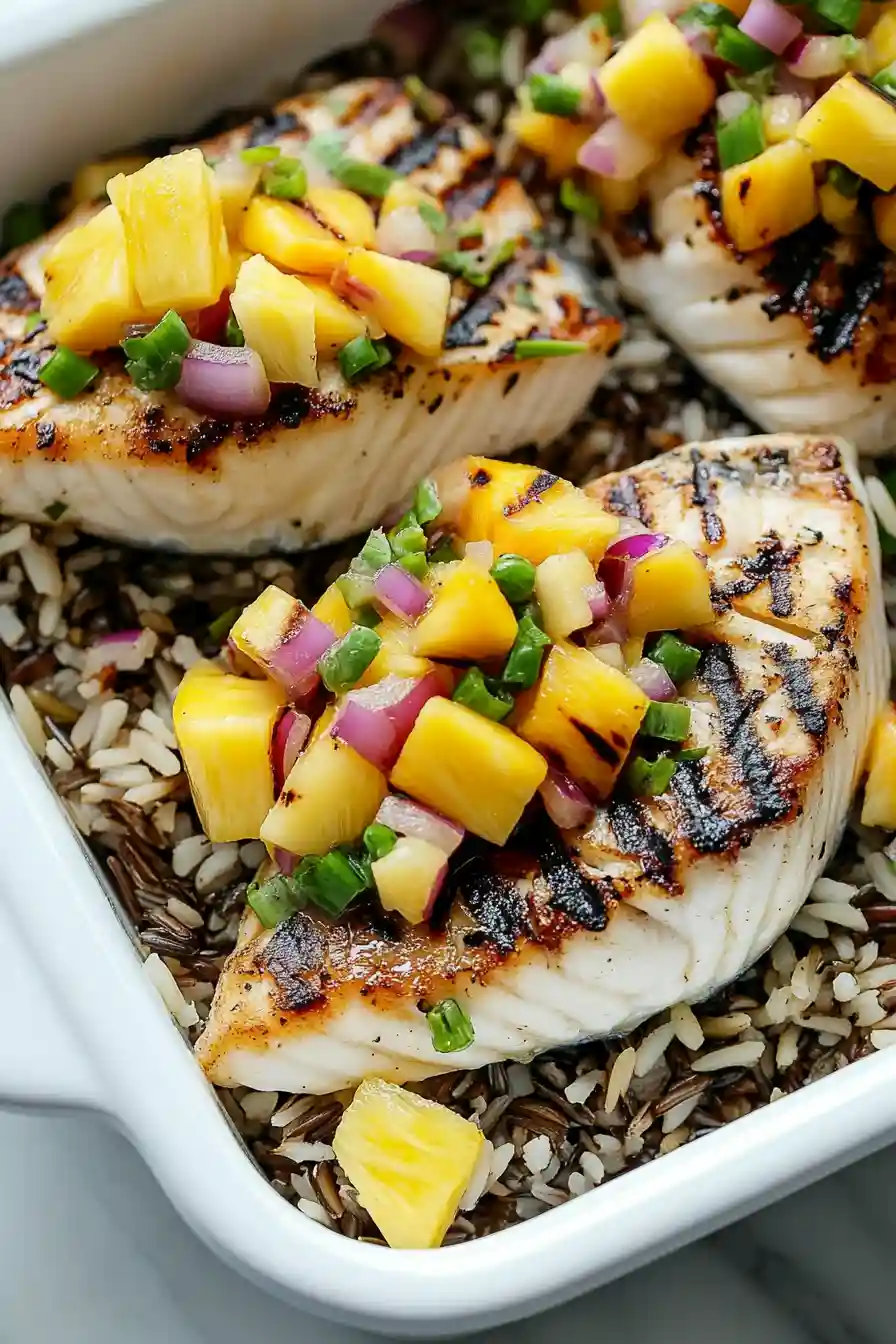 Healthy Swordfish with Mango Salsa