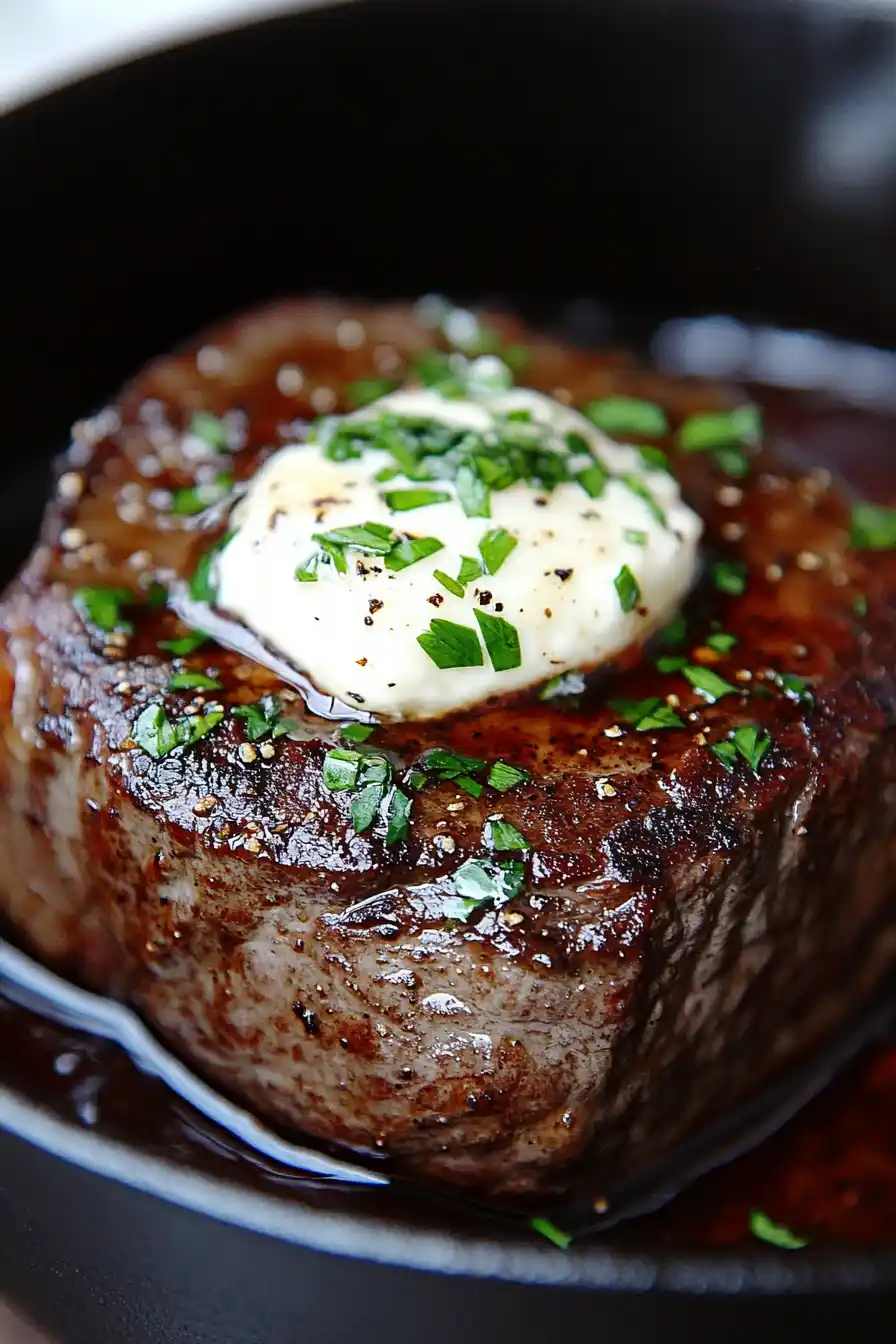 Flavorful Filet Mignon with Garlic Herb Butter