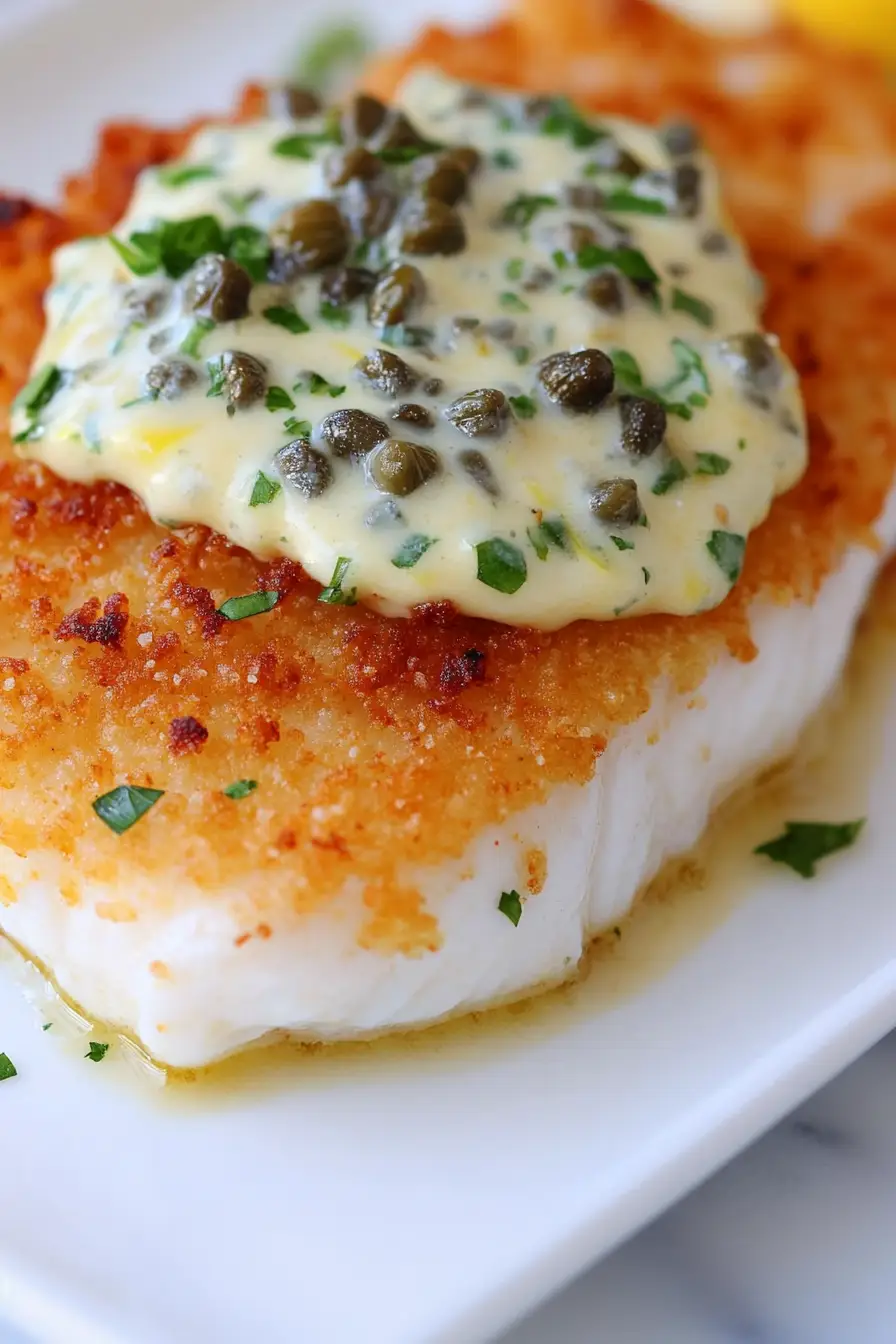 Healthy Swordfish with Lemon Caper Sauce