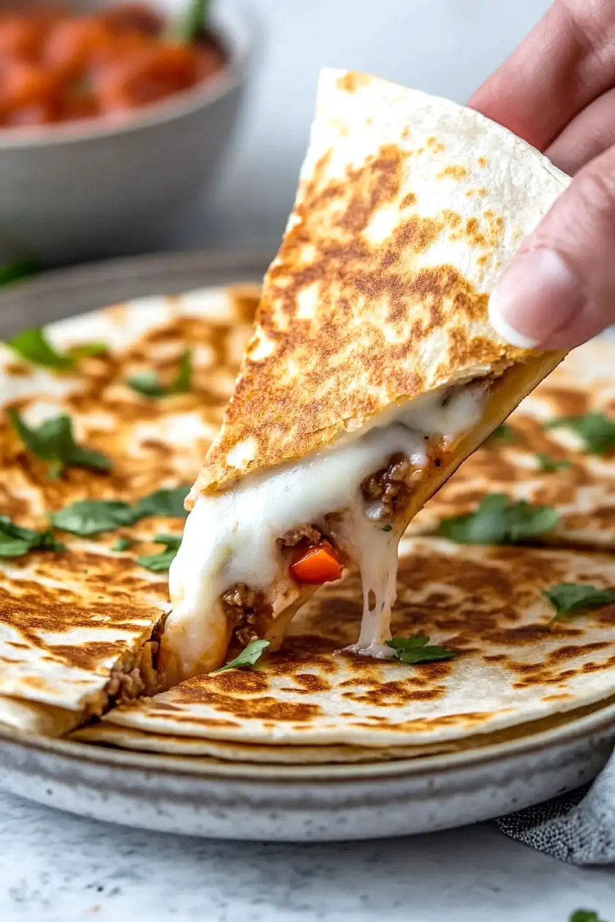 Savory Ground Beef Quesadillas
