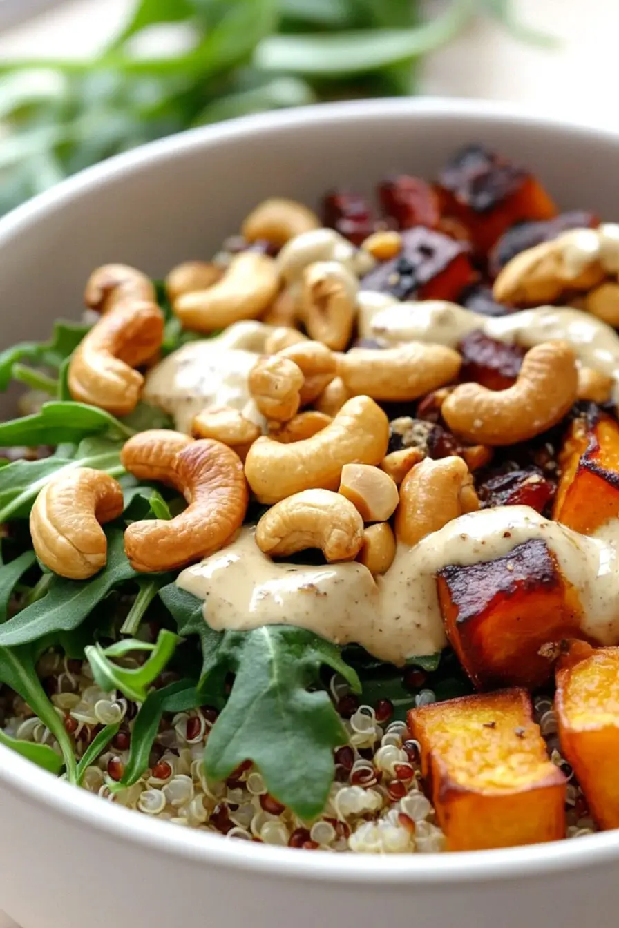 Best Quinoa Bowl with Tahini Dressing