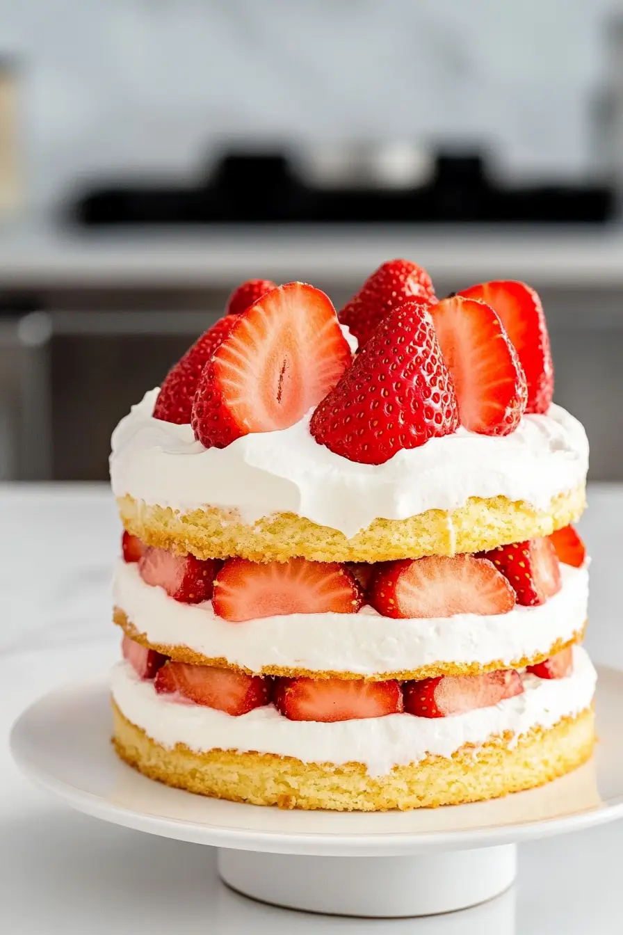 Delicious Strawberry Shortcake with Yellow Cake Mix