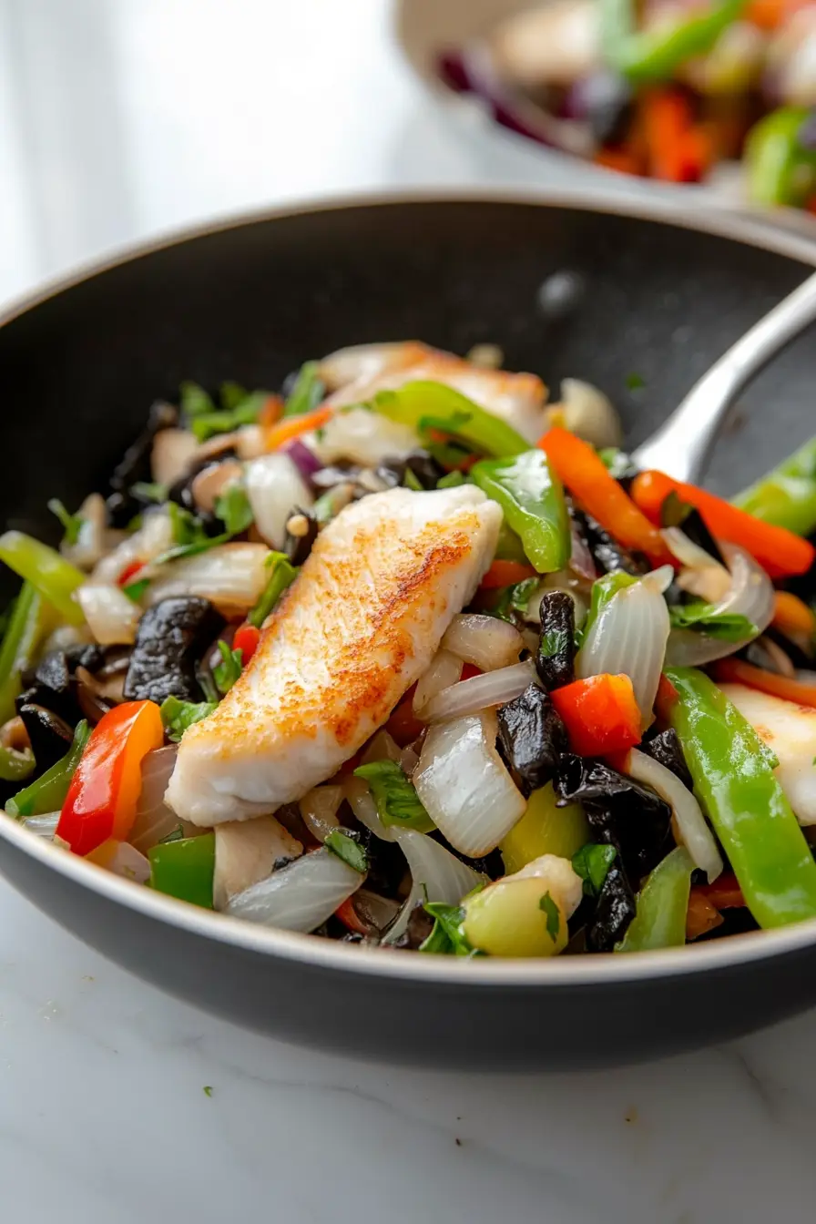 Healthy Fish and Vegetable Stir Fry