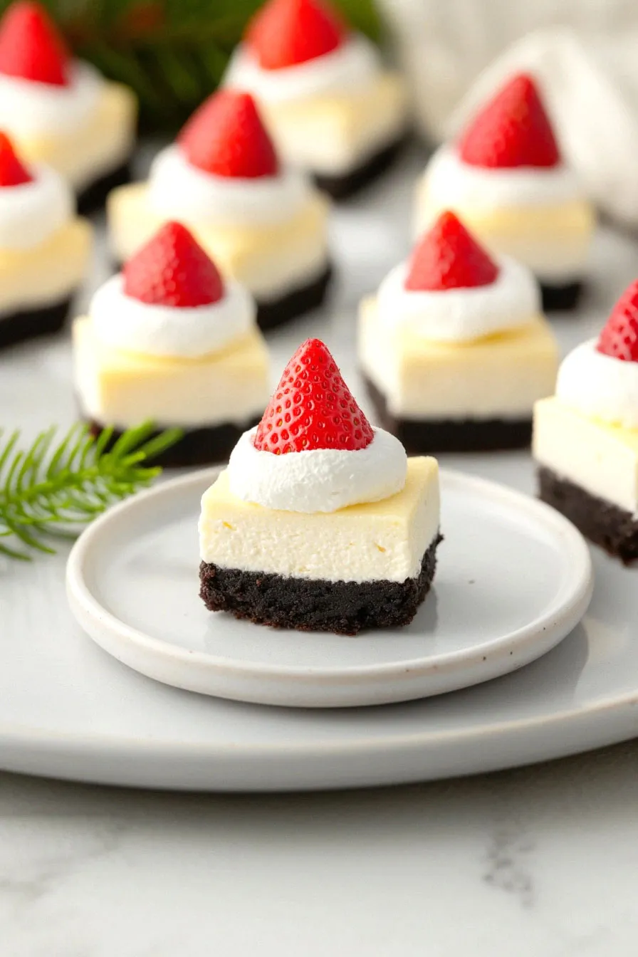 Tasty Mini Santa Hat Cheesecakes Recipe