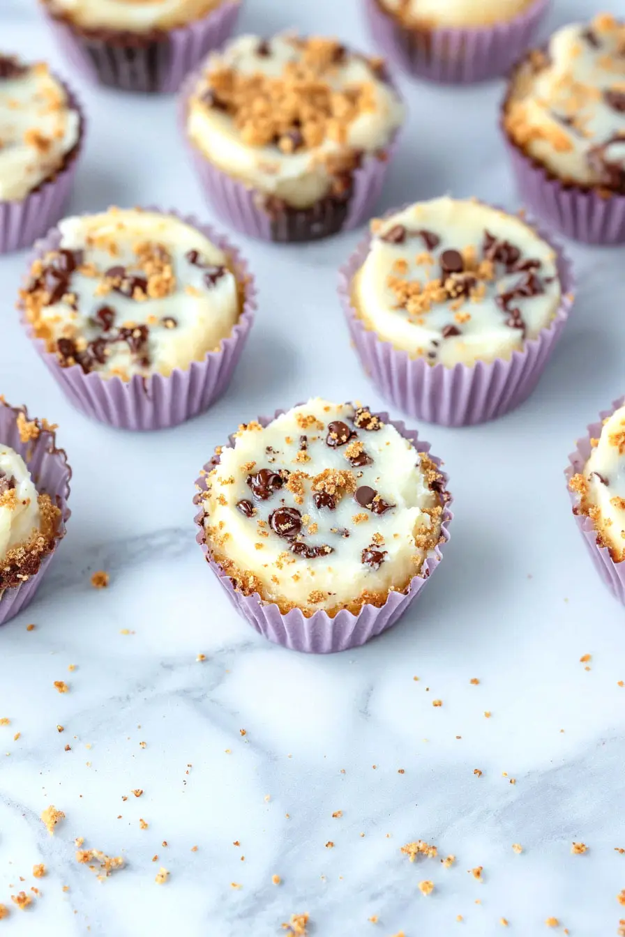 Rich Mini Chocolate Chip Cheesecakes