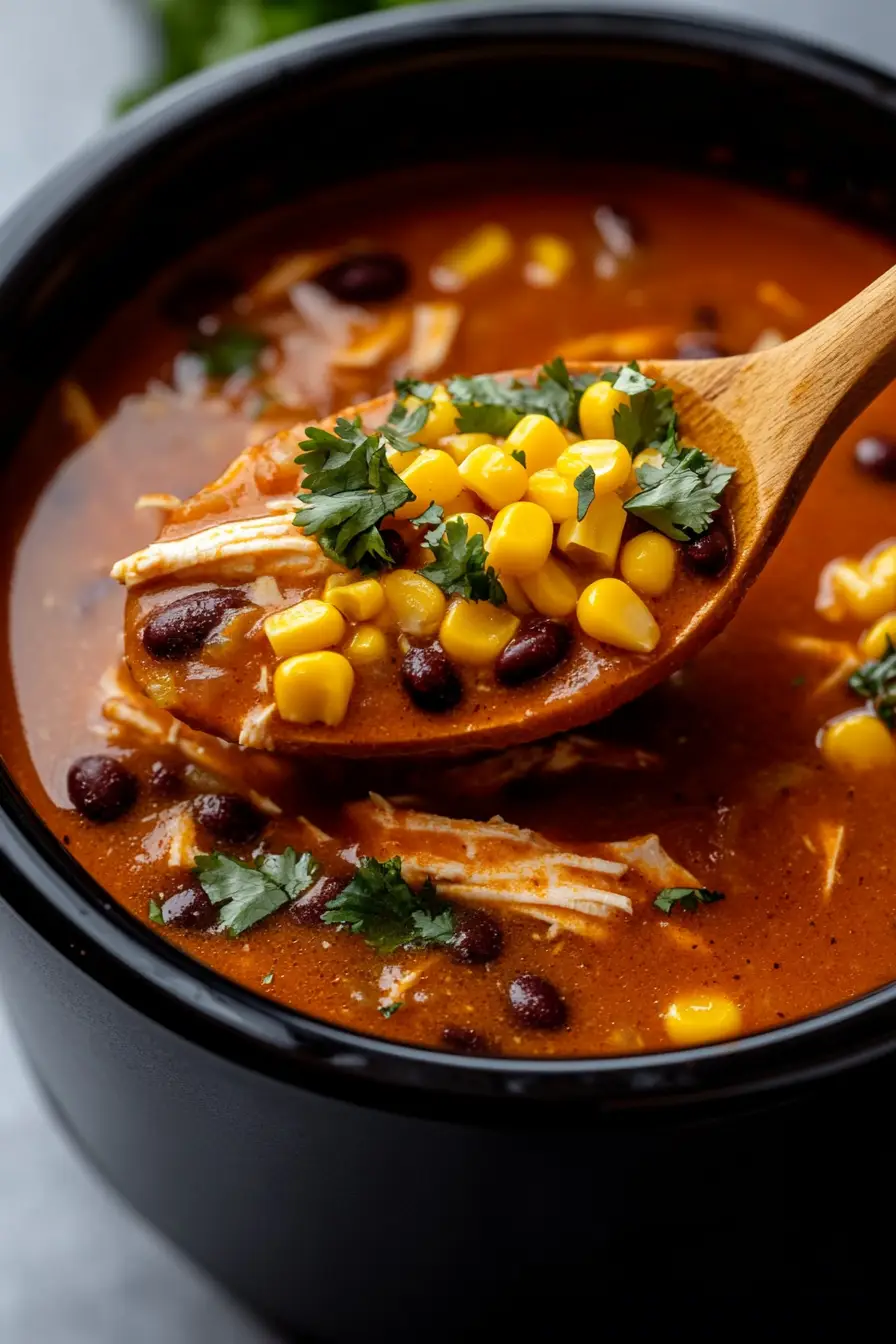 Flavorful Slow Cooker Enchilada Soup
