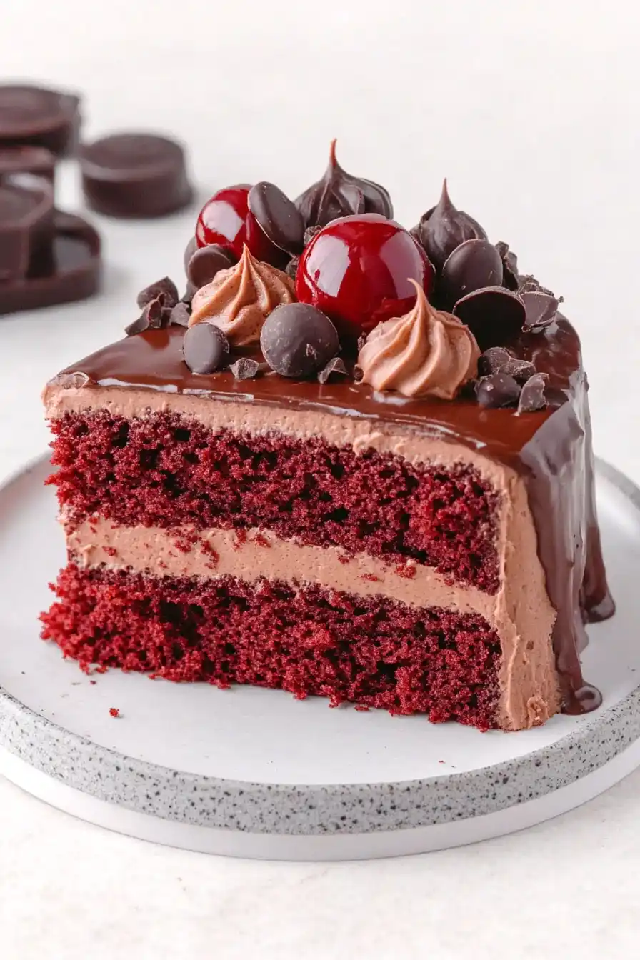 Moist Red Velvet Cake with Chocolate Frosting