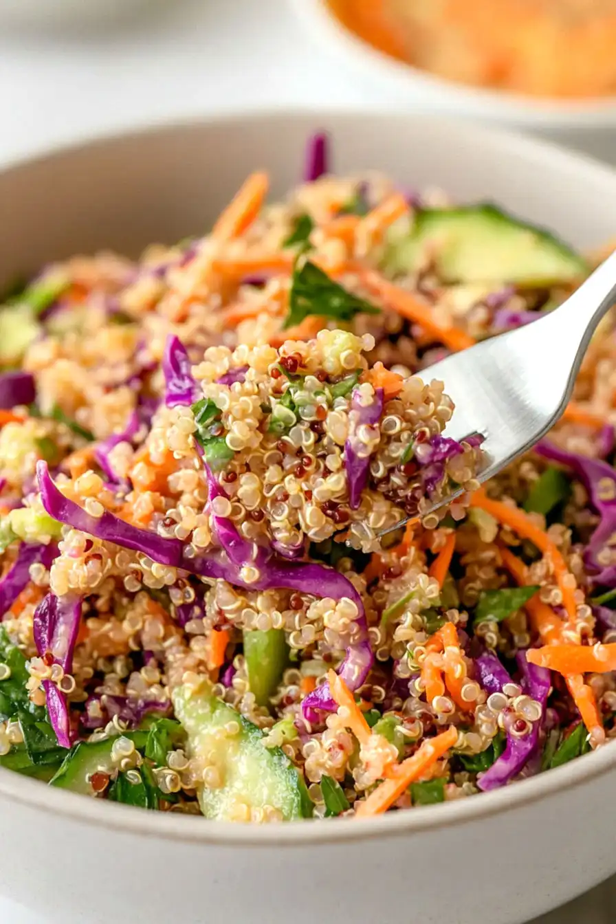 Simple Peanut Sauce Quinoa Bowl