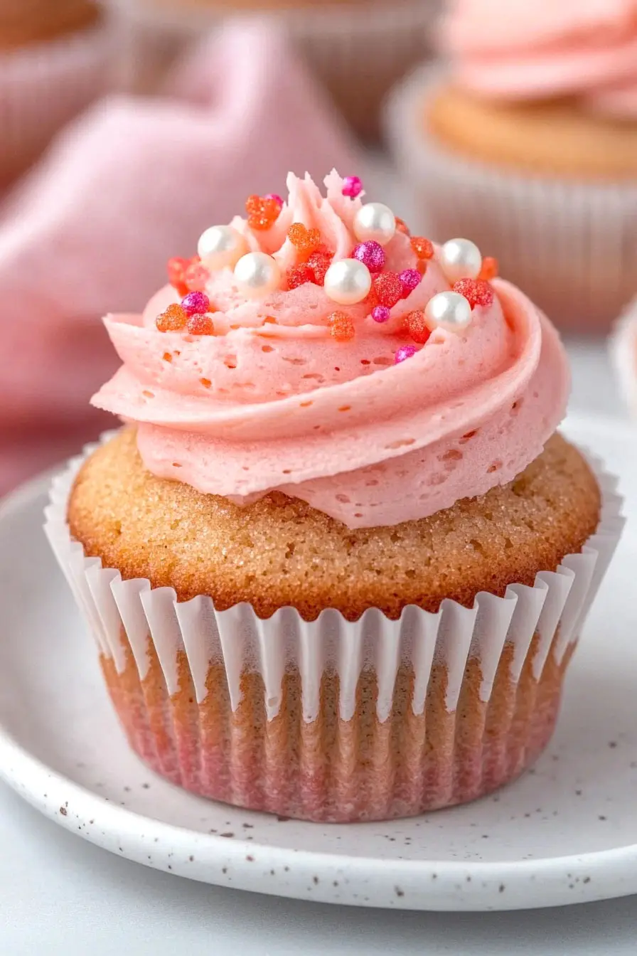 Quick Pink Champagne Cupcakes Recipe