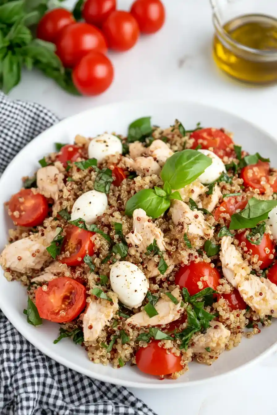 Easy Chicken Caprese Quinoa Salad