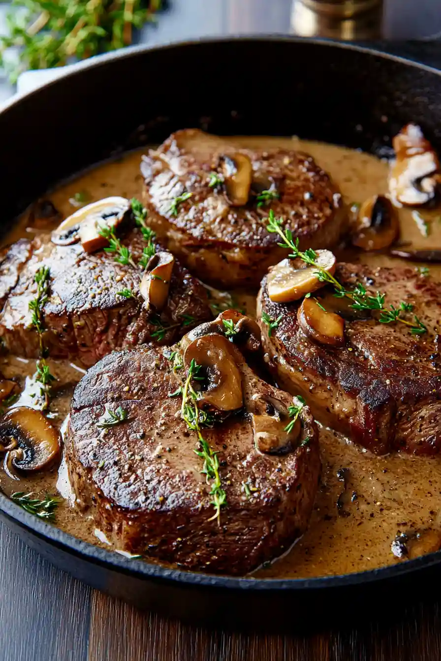 Flavorsome Filet Mignon with Mushroom Sauce