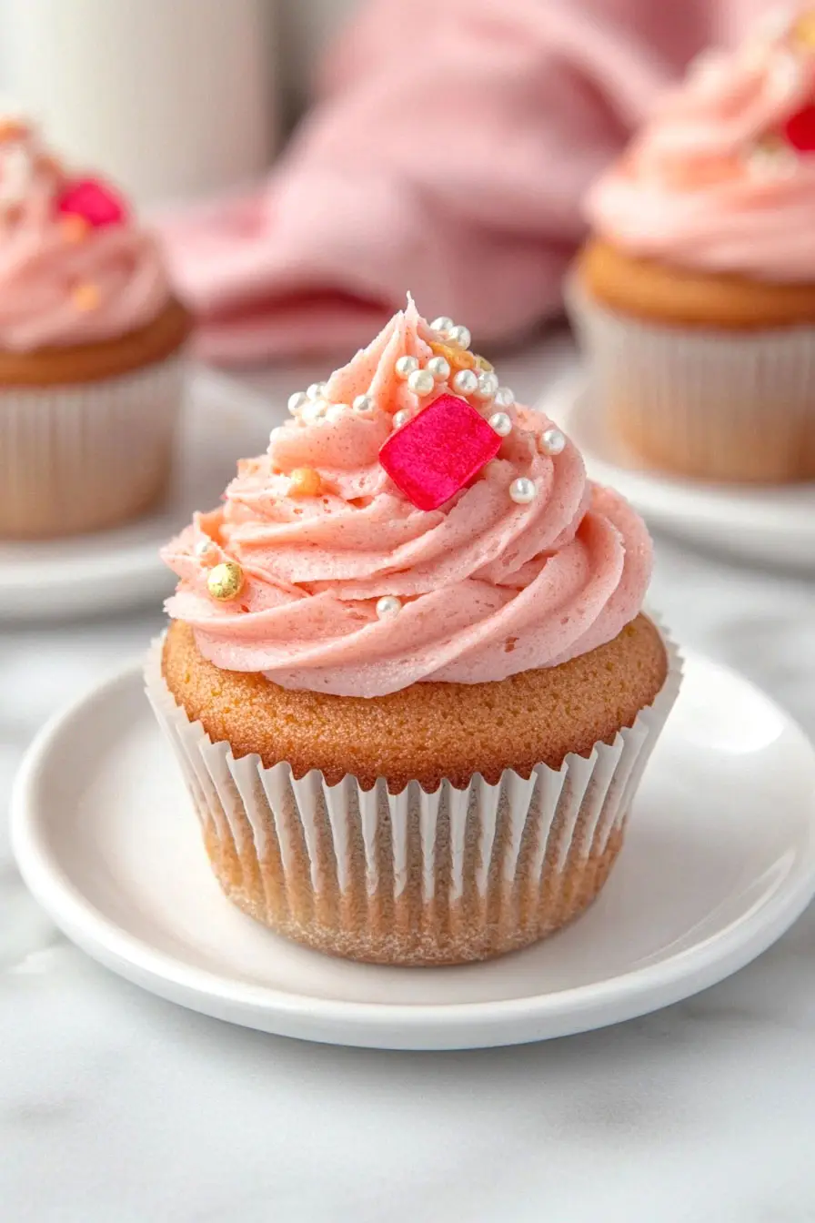 Quick Pink Champagne Cupcakes Recipe