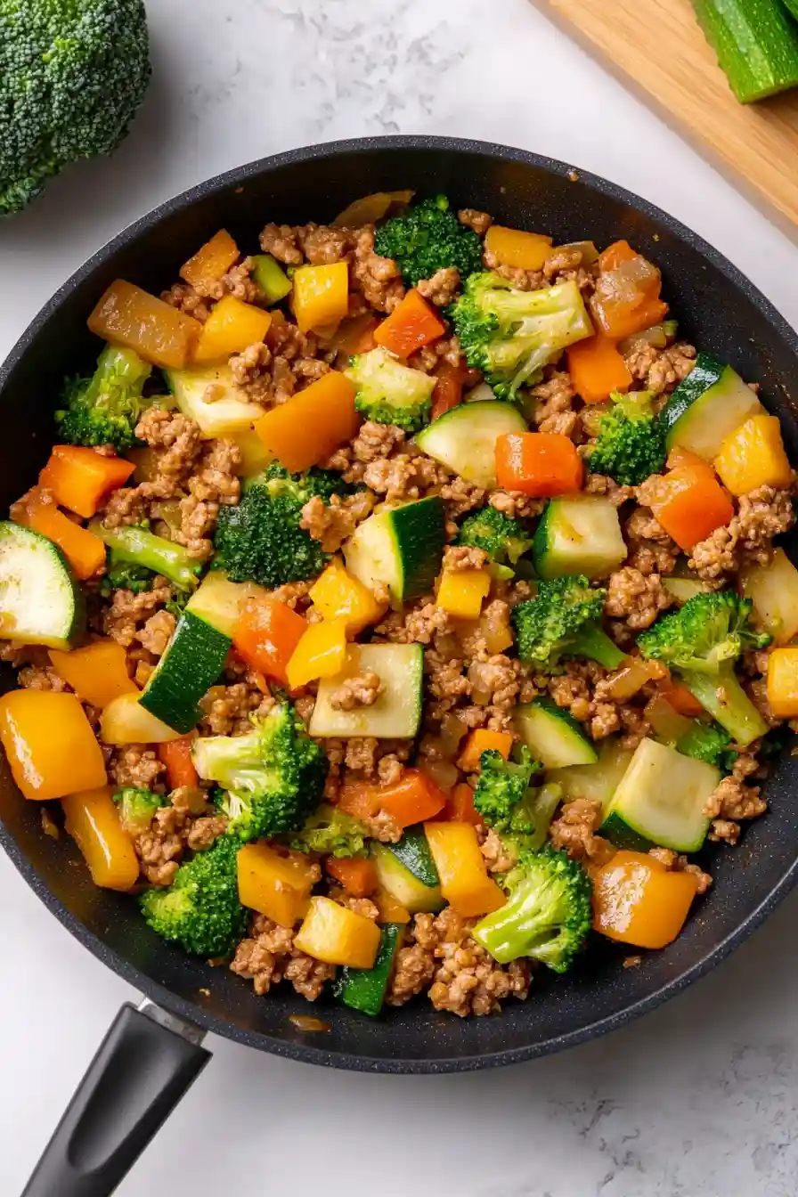Savory Ground Turkey and Vegetable Stir Fry