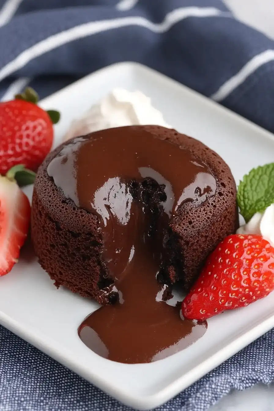 Moist Dairy Free Chocolate Lava Cake