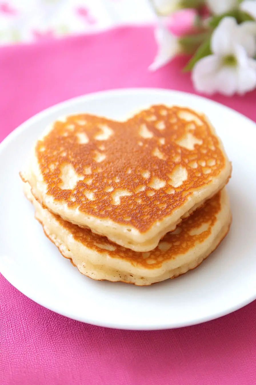 Delicious Heart Shaped Pancakes