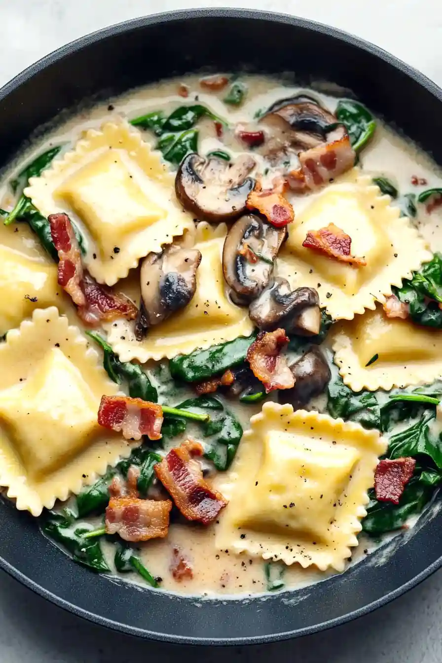 Tasty Butternut Squash Ravioli with Spinach