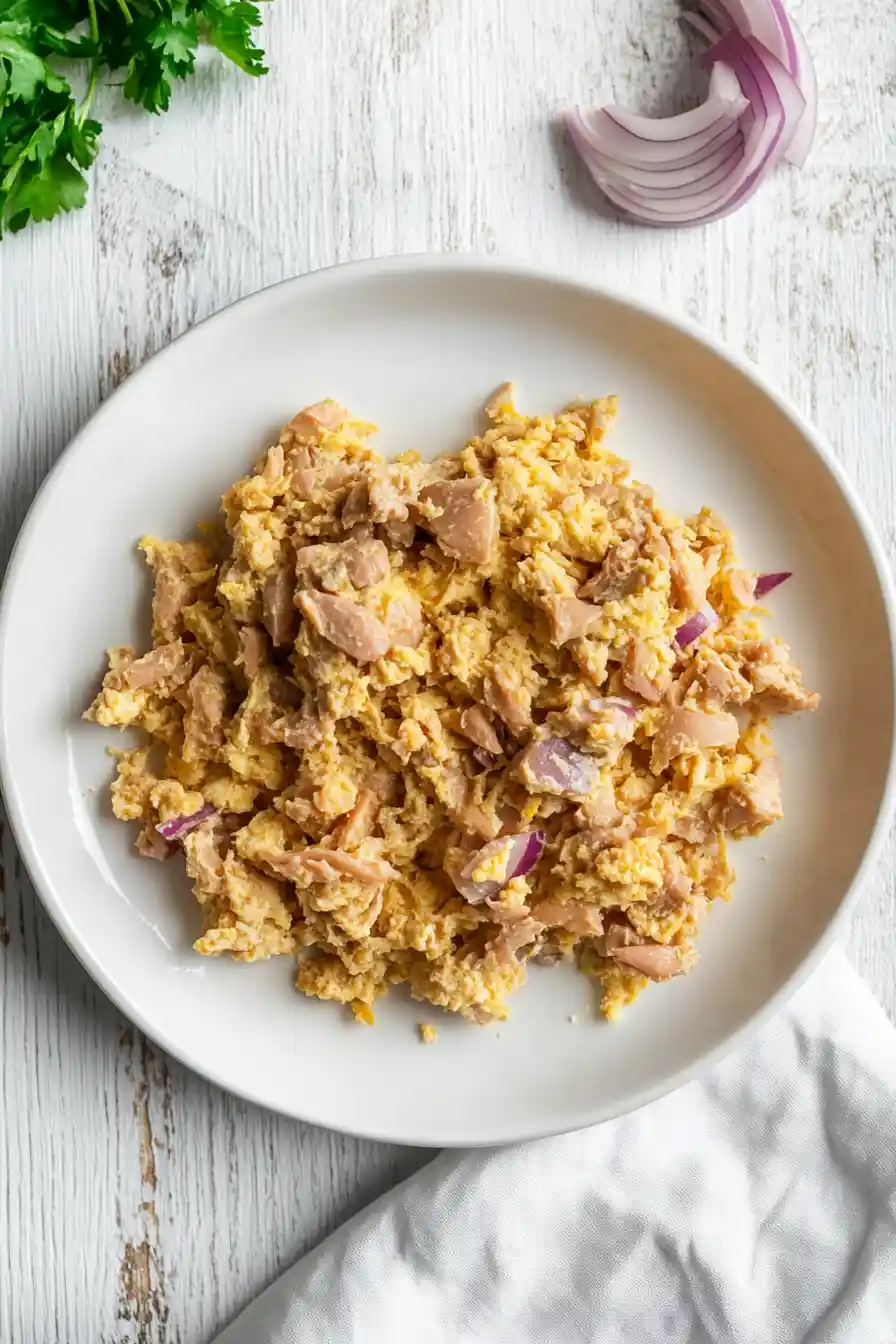 Healthy Canned Tuna with Egg Dish