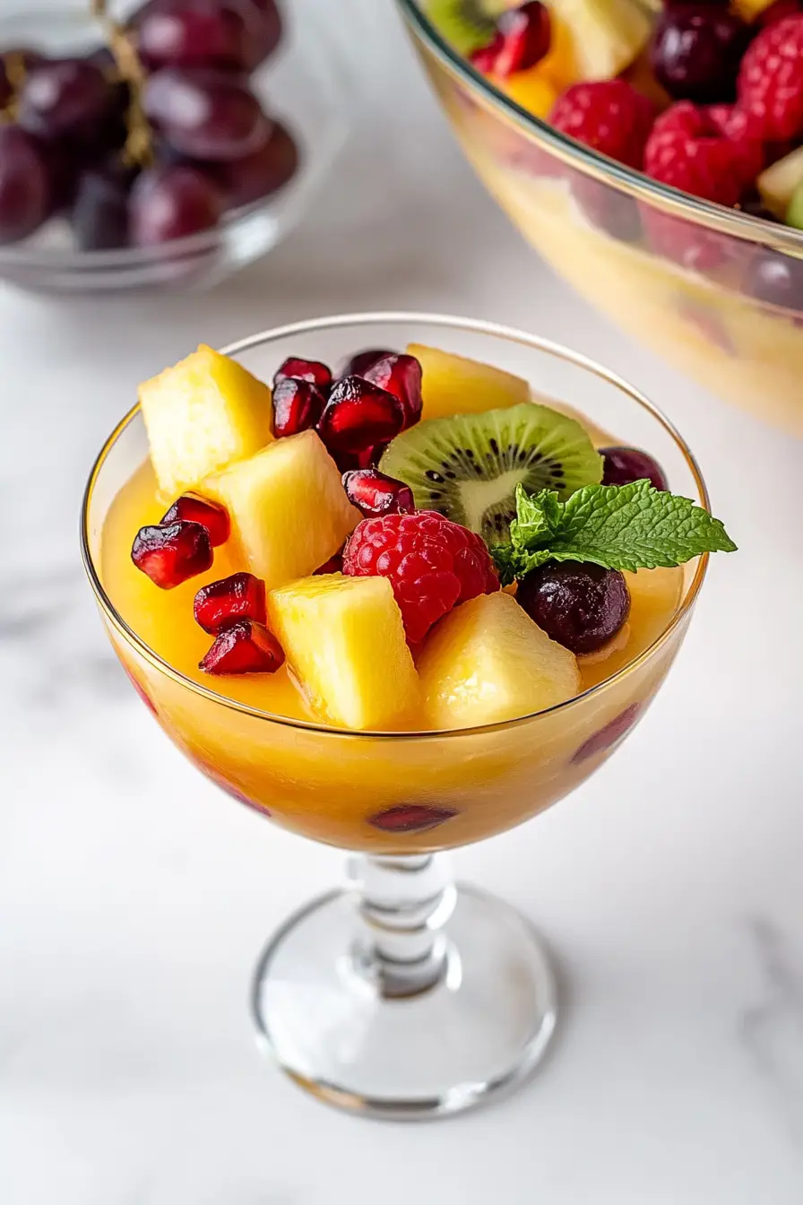 Quick Fruit Salad with Orange Juice Dressing