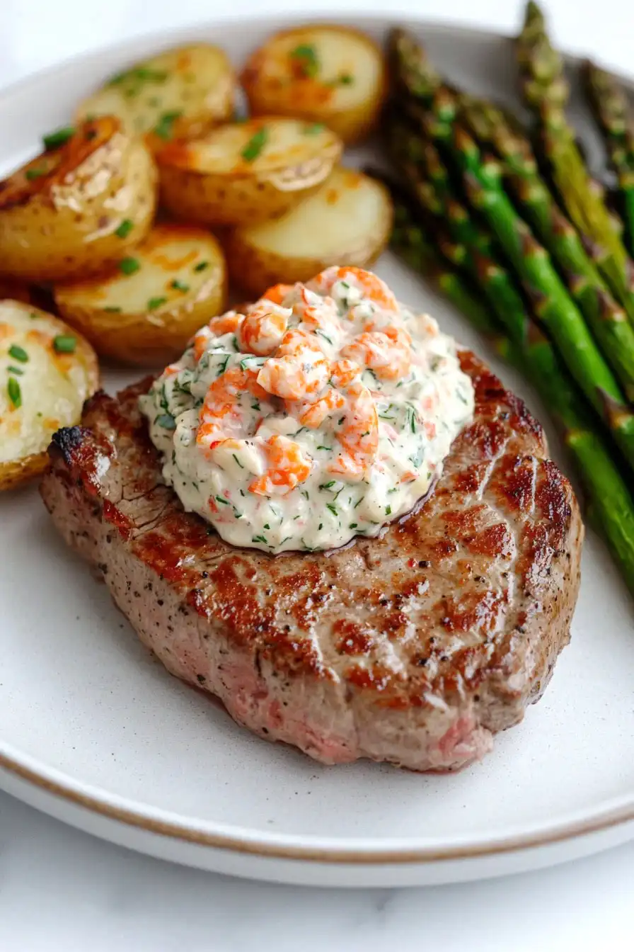 Juicy Crab Oscar Steak Topping